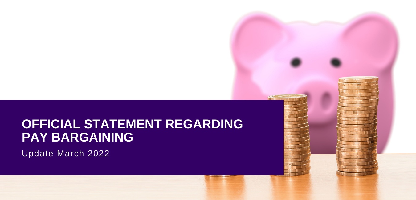 Official statement regarding pay bargaining